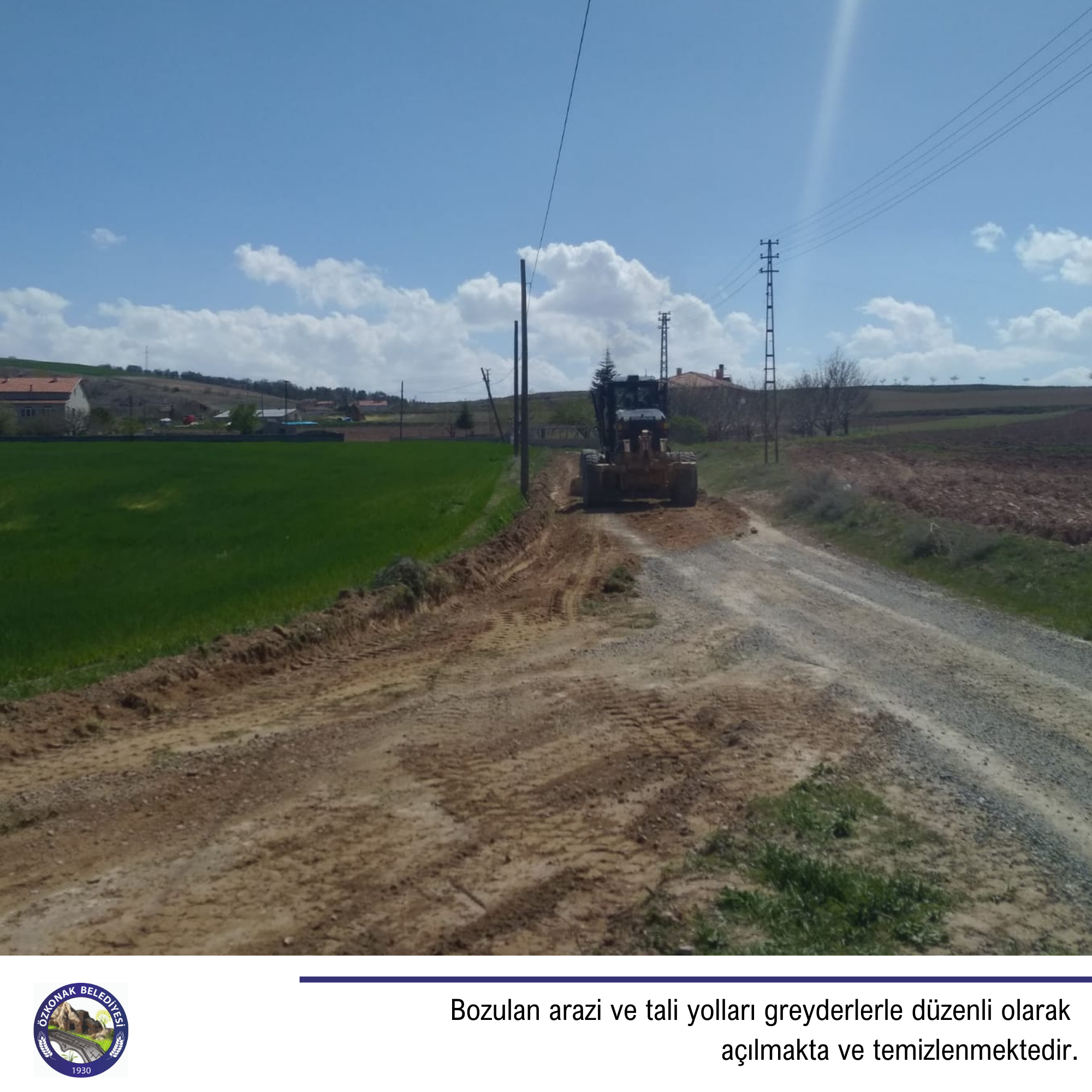 Bozulan arazi ve tali yollarının bakımı